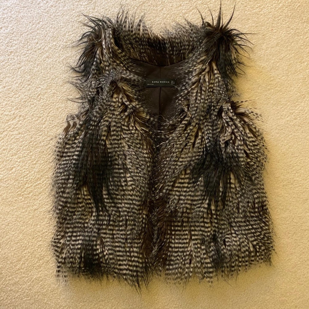 Zara Faux Fur Vest